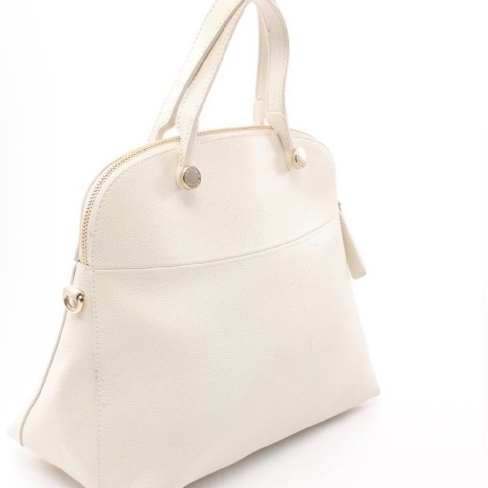 Furla Dome Piper Satchel Leather Handbag - Picture 2 of 6